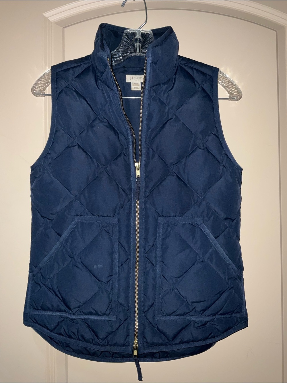J. Crew Dark Blue Quilted Down Vest